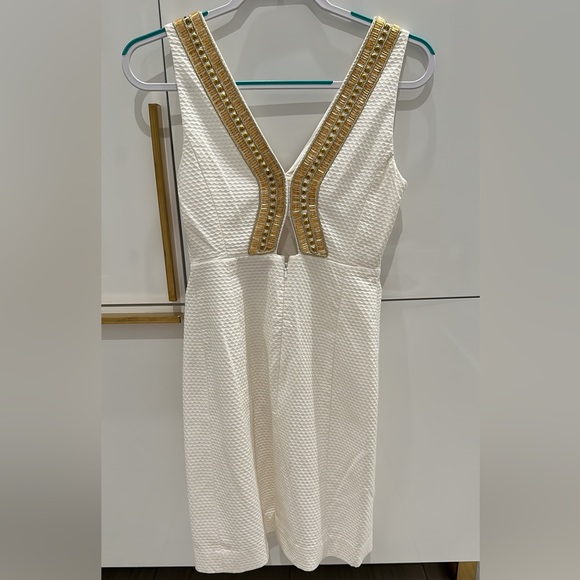 🤍🌟Lilly Pulitzer Eliot Resort White Gold Beaded🌟🤍 - Picture 3 of 5